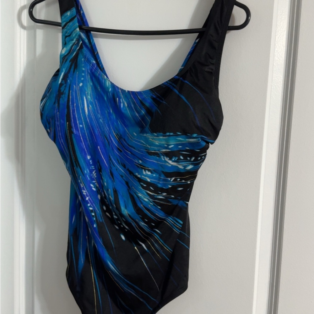 Black and Blue Women's Swimsuit